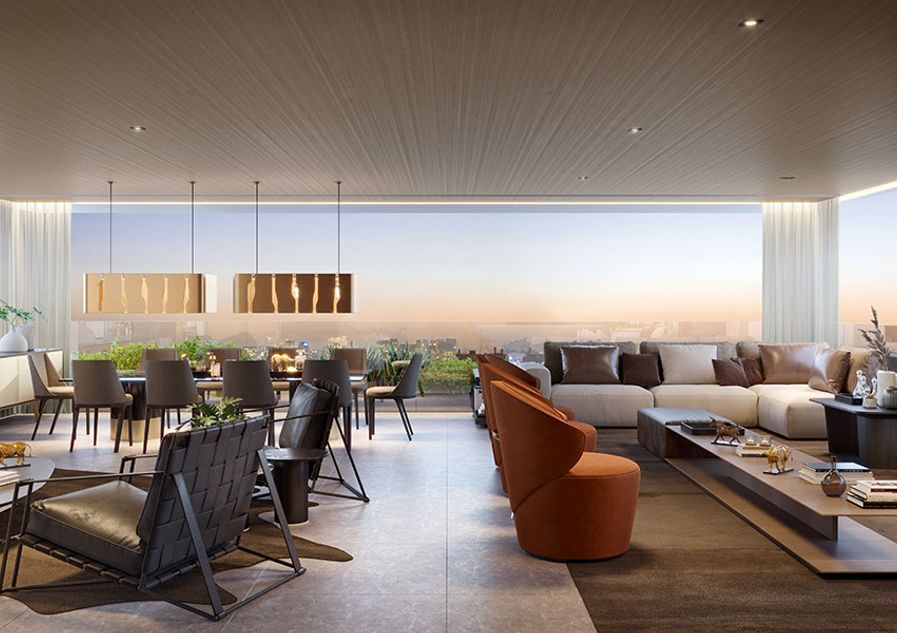 Concepção artística <br>do living 