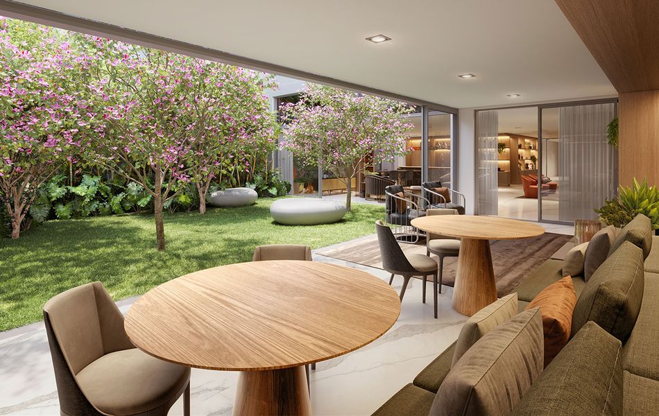 Concepção artística <br>do lounge externo